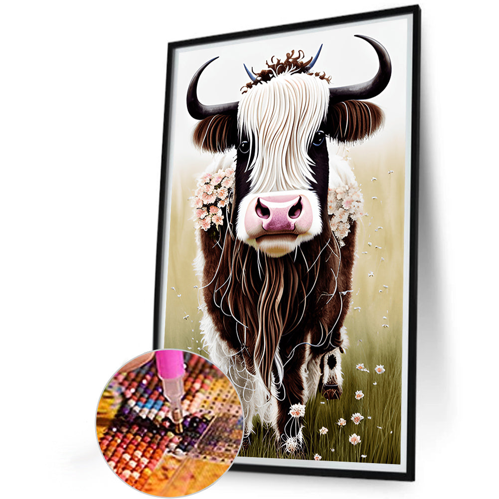 Highland Cattle - Full Round Drill Diamond Painting 40*60CM