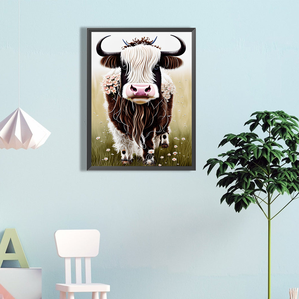 Highland Cattle - Full Round Drill Diamond Painting 40*60CM