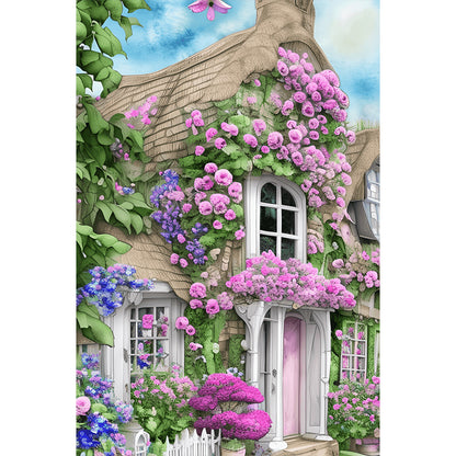 Shabby Chic English Cottage - Full Round Drill Diamond Painting 40*60CM
