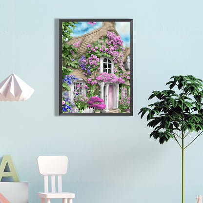 Shabby Chic English Cottage - Full Round Drill Diamond Painting 40*60CM