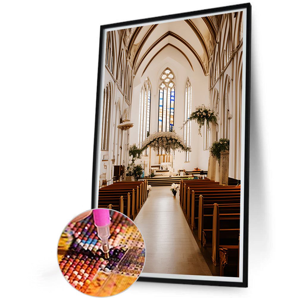 Church Decoration For Wedding - Full Round Drill Diamond Painting 40*60CM