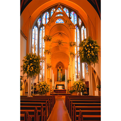 Church Decoration For Wedding - Full Round Drill Diamond Painting 40*60CM