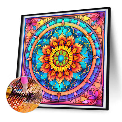 Mandala Glass Painting - Full Round Drill Diamond Painting 30*30CM