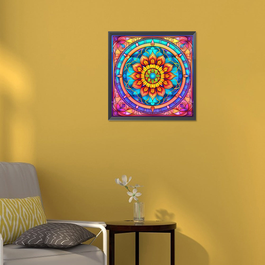 Mandala Glass Painting - Full Round Drill Diamond Painting 30*30CM