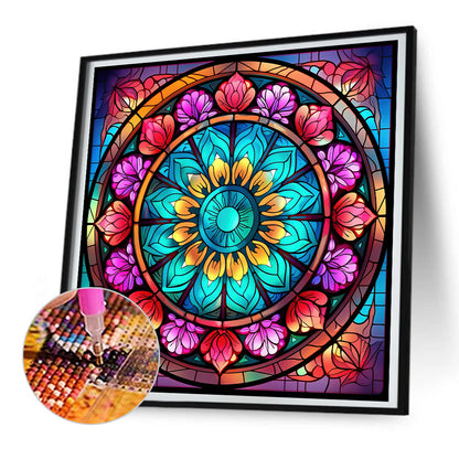 Mandala Glass Painting - Full Round Drill Diamond Painting 30*30CM