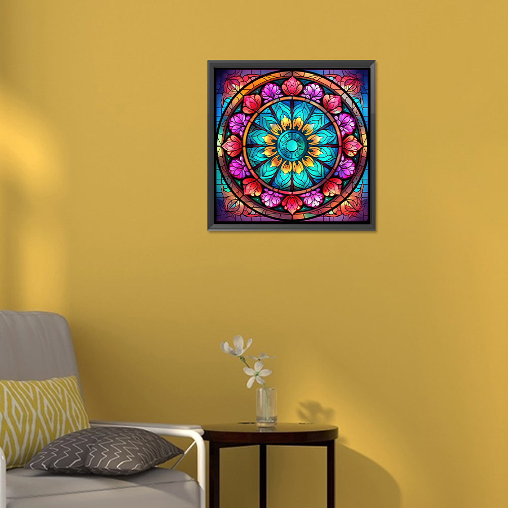 Mandala Glass Painting - Full Round Drill Diamond Painting 30*30CM