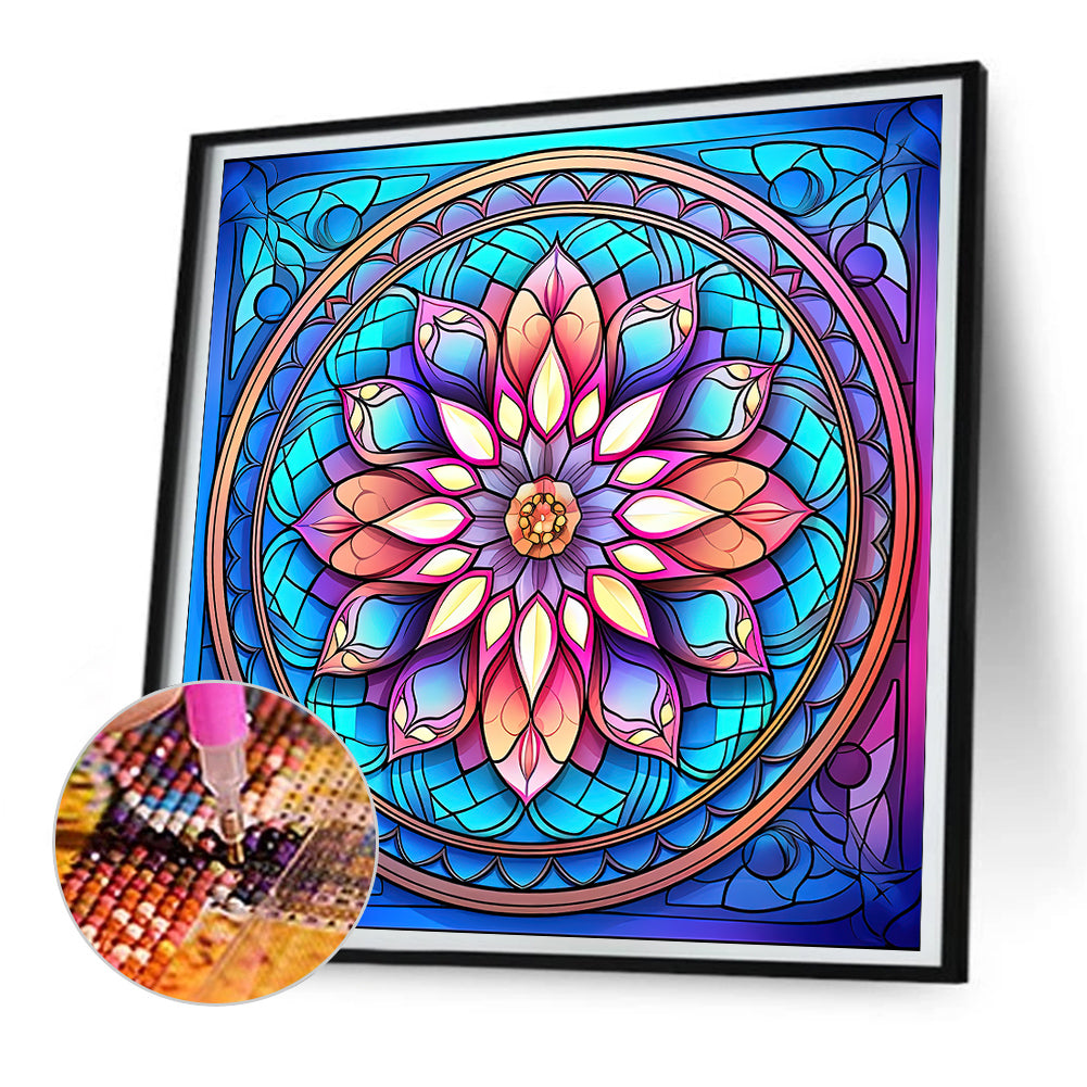 Mandala Glass Painting - Full Round Drill Diamond Painting 30*30CM