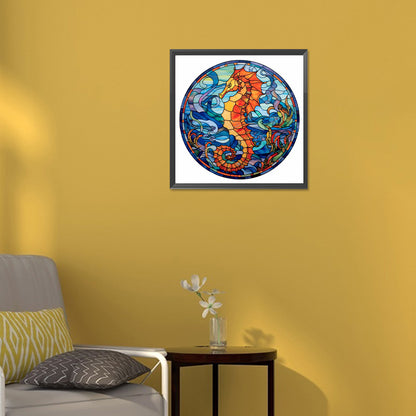 Seahorse Glass Painting - Full Round Drill Diamond Painting 30*30CM