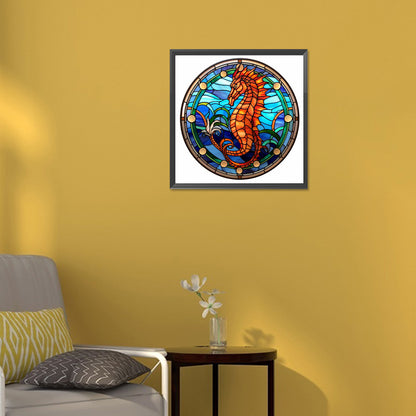 Seahorse Glass Painting - Full Round Drill Diamond Painting 30*30CM