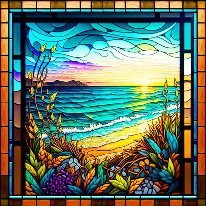 Sea View - Full Round Drill Diamond Painting 30*30CM