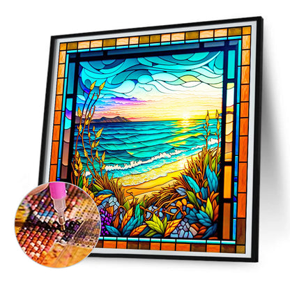 Sea View - Full Round Drill Diamond Painting 30*30CM
