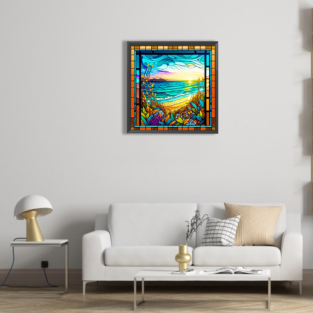 Sea View - Full Round Drill Diamond Painting 30*30CM