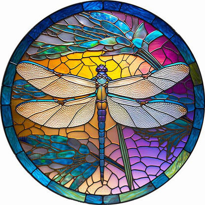 Glass Painting Dragonfly - Full Square Drill Diamond Painting 40*40CM