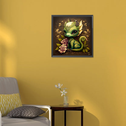 Small Dinosaur - Full Round Drill Diamond Painting 30*30CM