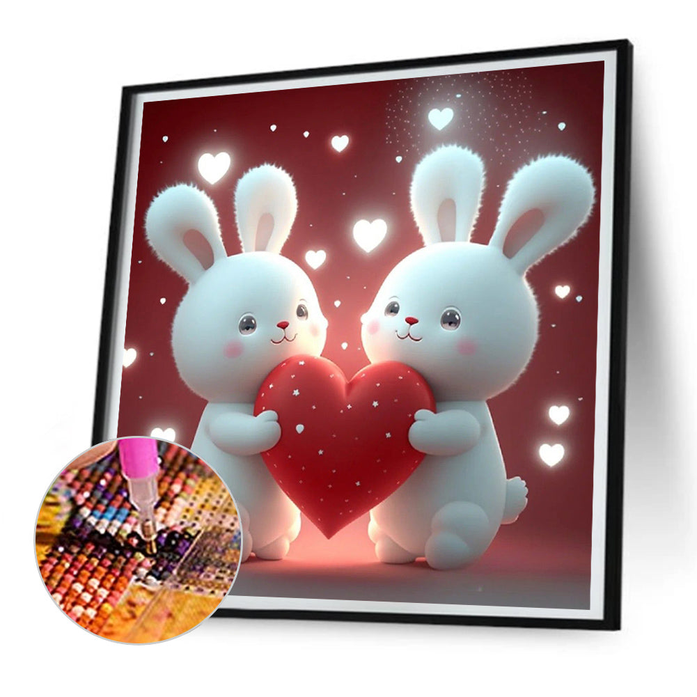 Love Bunny - Full Round Drill Diamond Painting 30*30CM