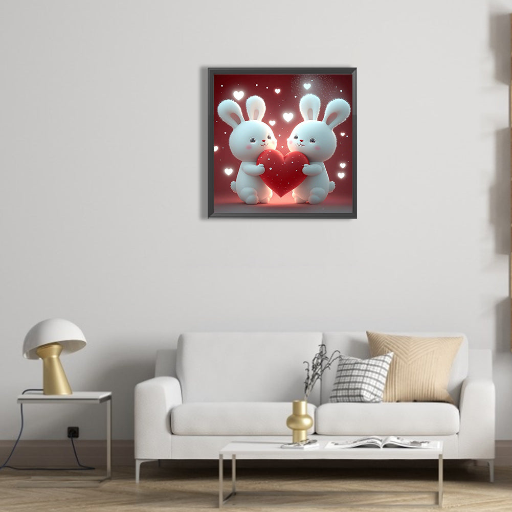 Love Bunny - Full Round Drill Diamond Painting 30*30CM
