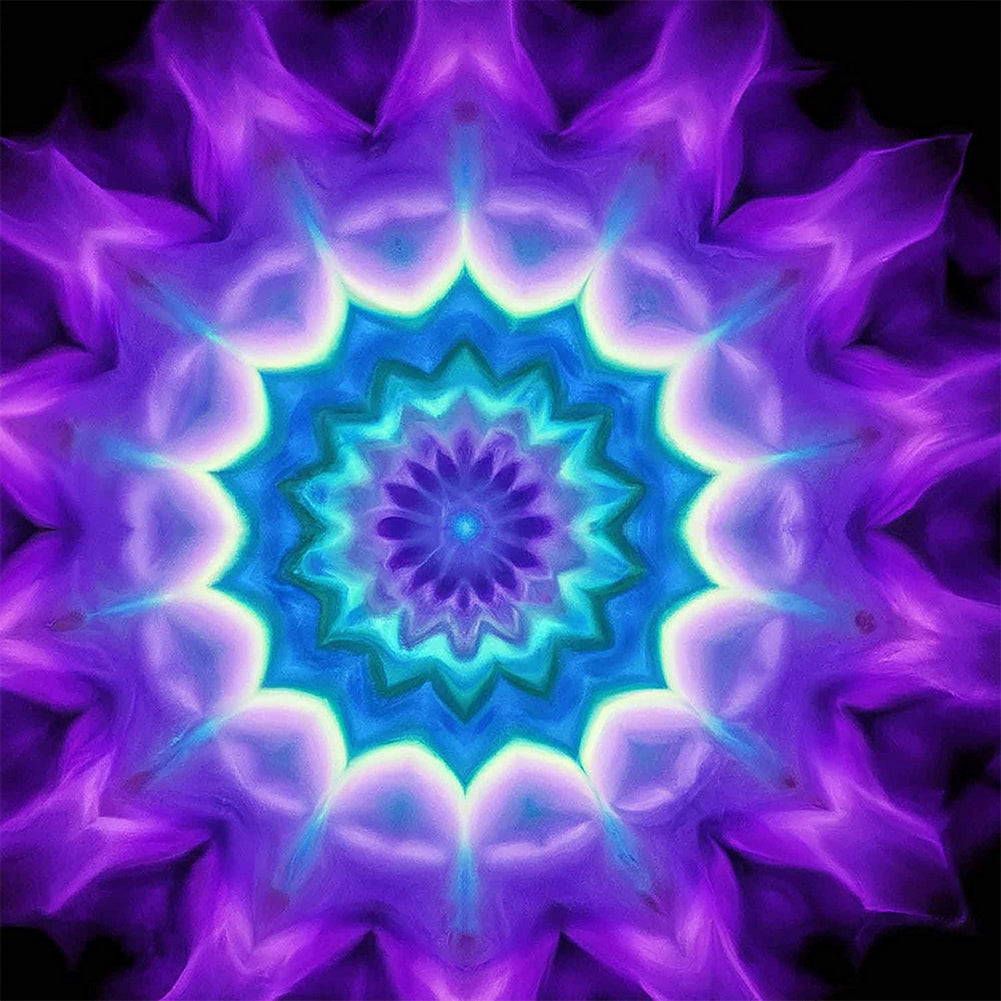Purple Mandala - Full Round Drill Diamond Painting 30*30CM
