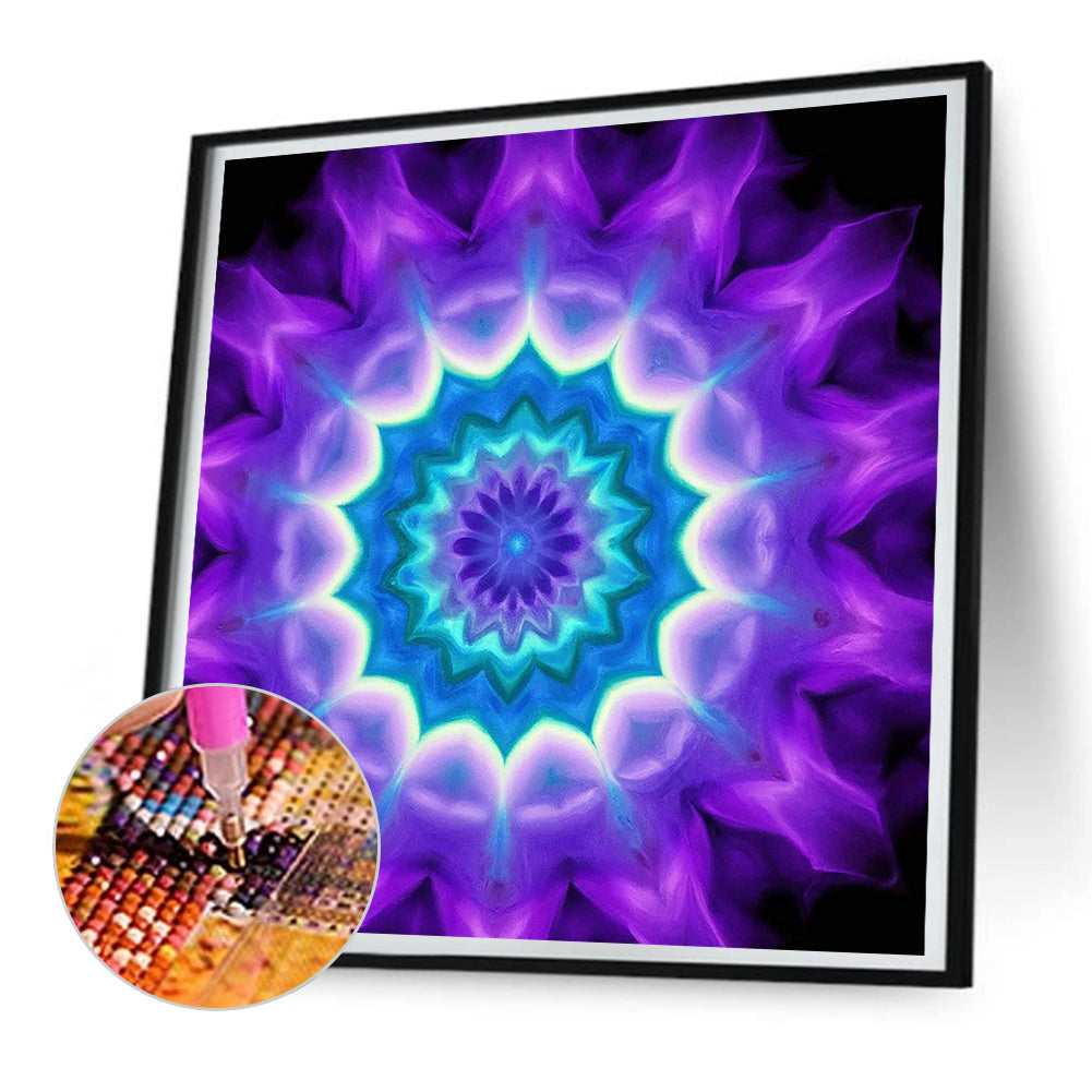 Purple Mandala - Full Round Drill Diamond Painting 30*30CM