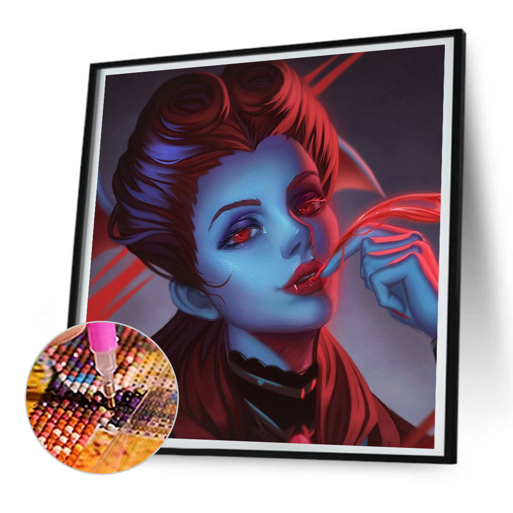 Redhead Woman - Full Round Drill Diamond Painting 30*30CM