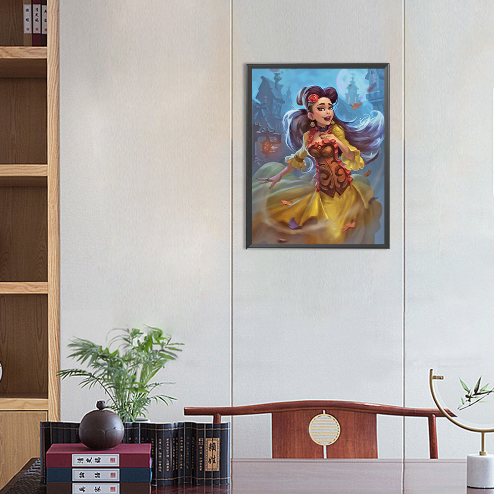 Disney Princess In Death Style - Full Round Drill Diamond Painting 30*40CM
