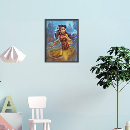 Disney Princess In Death Style - Full Round Drill Diamond Painting 30*40CM