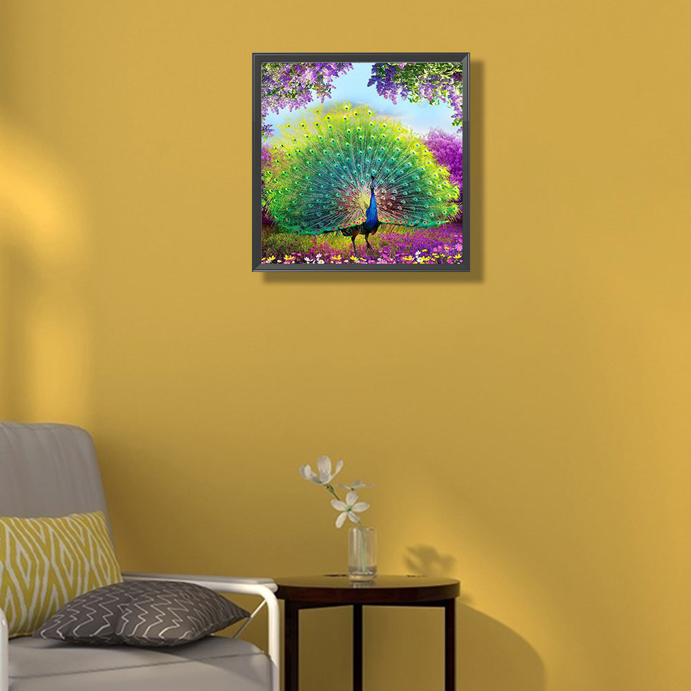 Peacock - Full Round Drill Diamond Painting 40*40CM