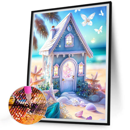 Seaside Cottage - Full Round Drill Diamond Painting 30*40CM