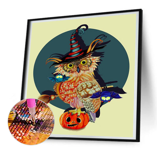 Owl - Full Round Drill Diamond Painting 30*30CM