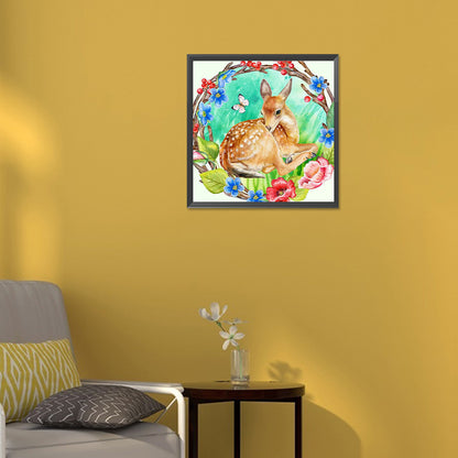 Sika Deer - Full Round Drill Diamond Painting 30*30CM
