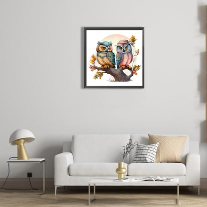 Owl - Full Round Drill Diamond Painting 30*30CM