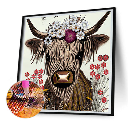 Highland Yak - Special Shaped Drill Diamond Painting 30*30CM