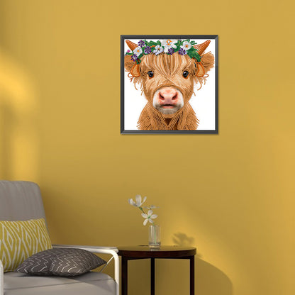 Highland Yak - Special Shaped Drill Diamond Painting 30*30CM
