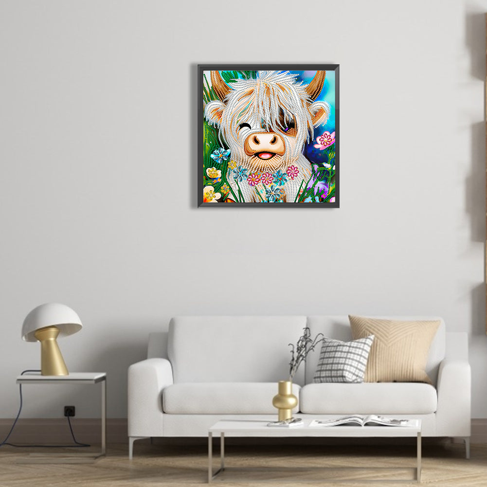 Highland Yak - Special Shaped Drill Diamond Painting 30*30CM