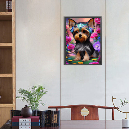 Yorkshire Terrier - Full Round Drill Diamond Painting 30*40CM