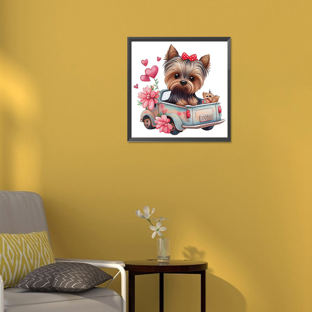 Yorkshire Terrier - Full Round Drill Diamond Painting 30*30CM
