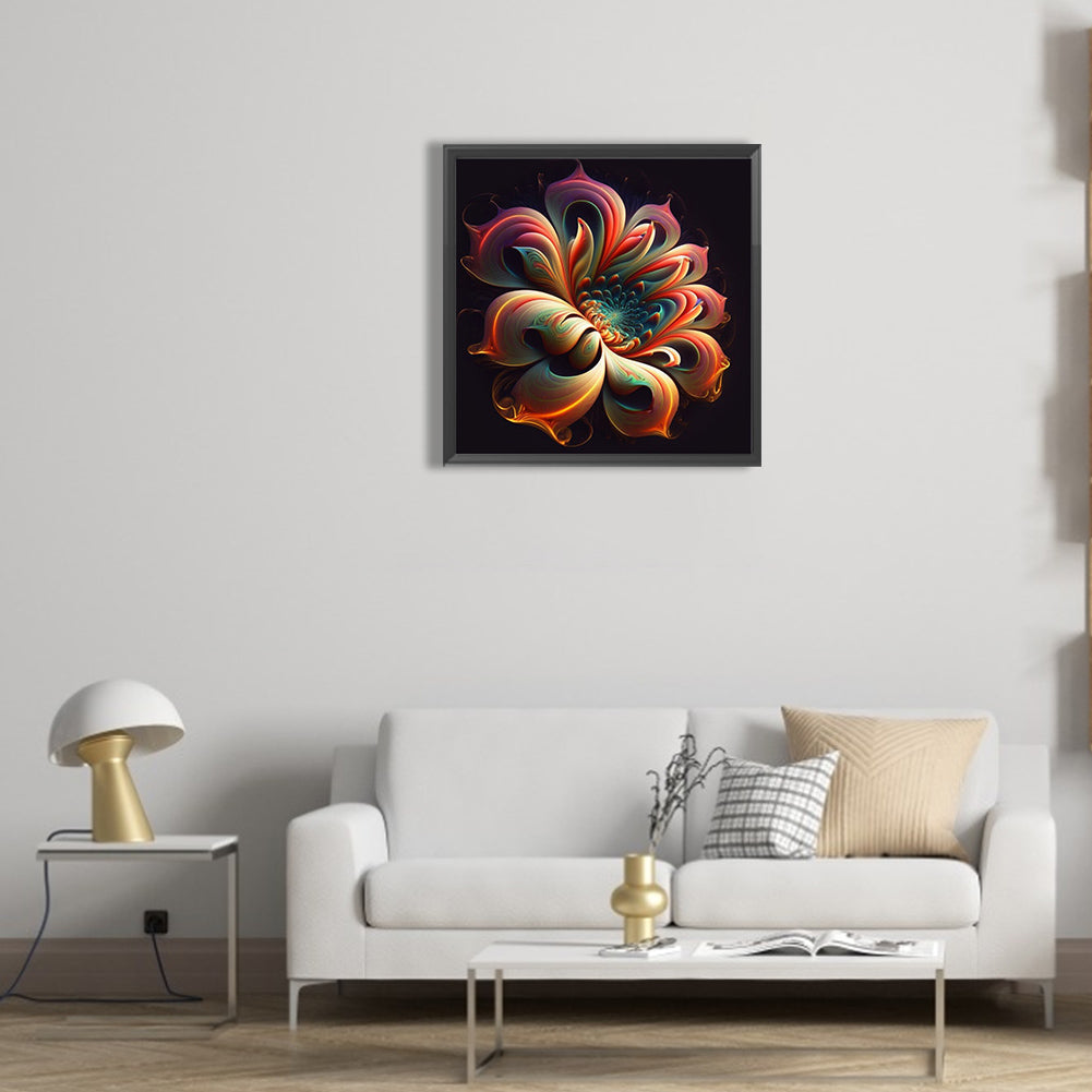 Psychedelic Flowers - Full Round Drill Diamond Painting 30*30CM