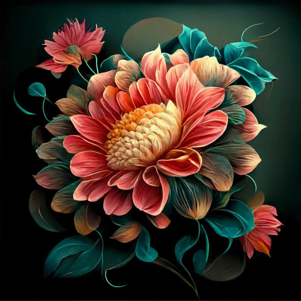 Psychedelic Flowers - Full Round Drill Diamond Painting 30*30CM