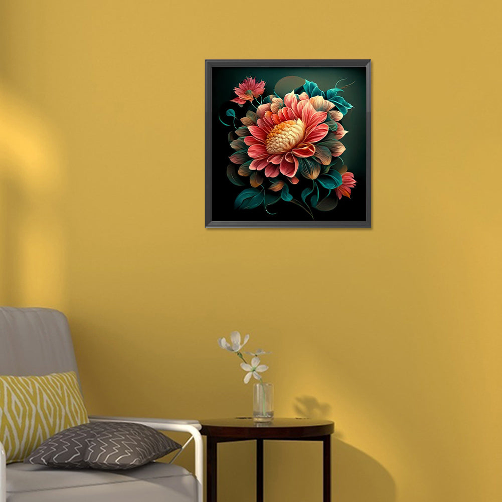 Psychedelic Flowers - Full Round Drill Diamond Painting 30*30CM