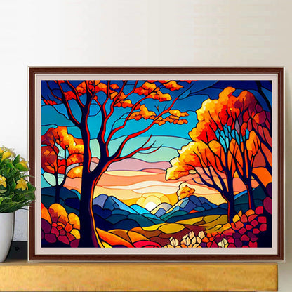 Garden Glass Painting - Full Round Drill Diamond Painting 40*30CM