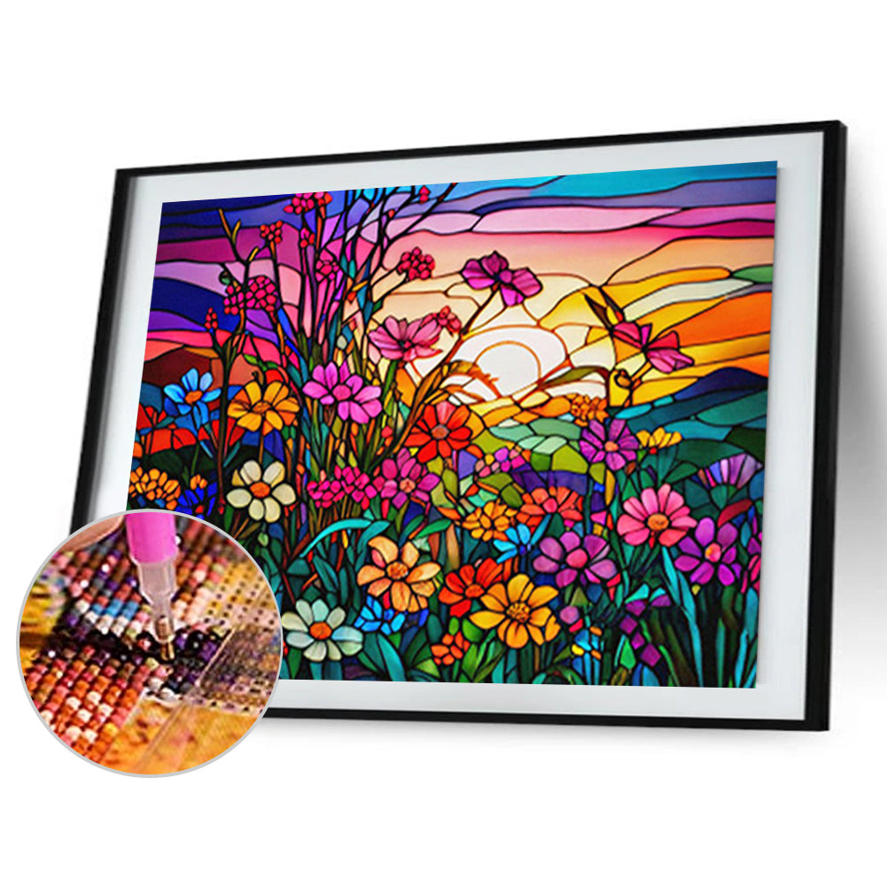 Garden Glass Painting - Full Round Drill Diamond Painting 40*30CM