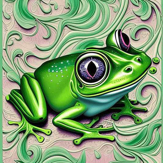 Frog - Full Round Drill Diamond Painting 30*30CM