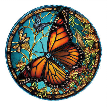 Butterfly Glass Painting - Special Shaped Drill Diamond Painting 30*30CM