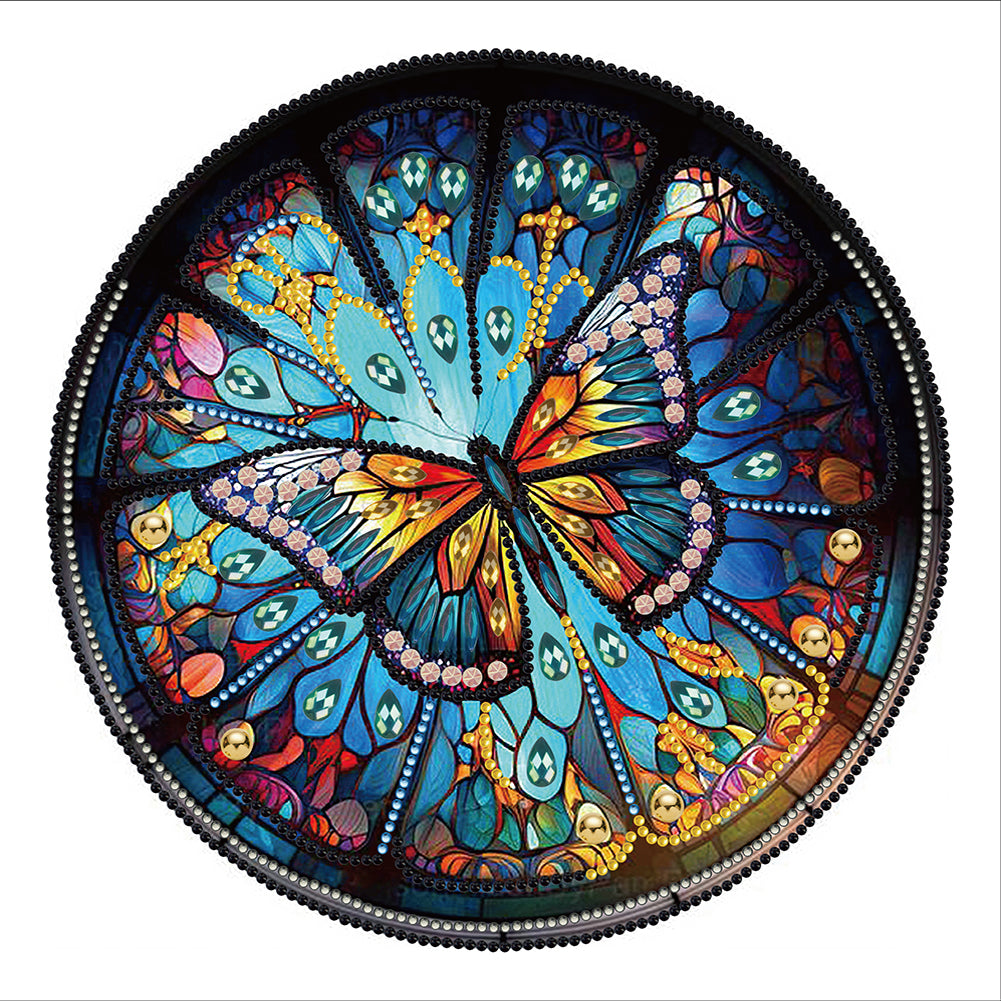 Butterfly Glass Painting - Special Shaped Drill Diamond Painting 30*30CM