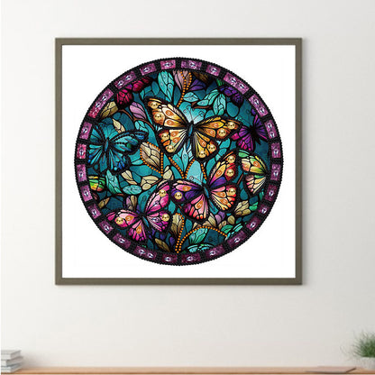 Butterfly Glass Painting - Special Shaped Drill Diamond Painting 30*30CM