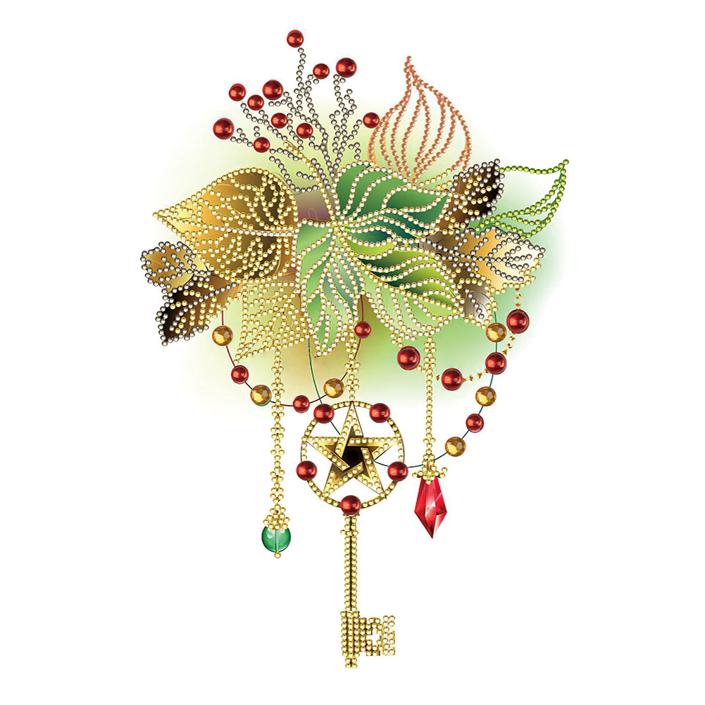 Flower Key Pendant - Special Shaped Drill Diamond Painting 30*40CM