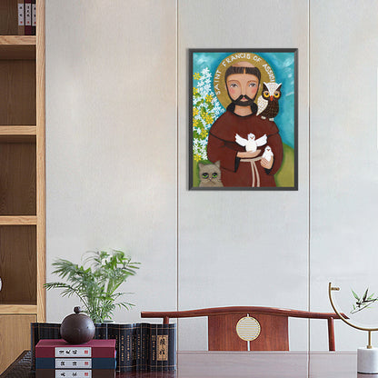 Saint Francis Of Assisi - Full Round Drill Diamond Painting 30*40CM