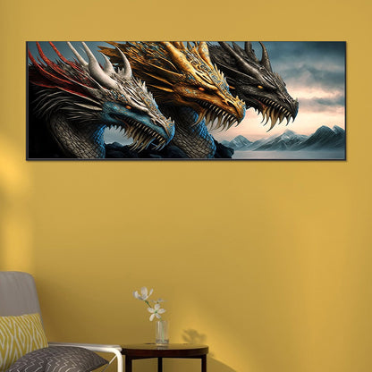 Dragon In Norse Mythology - Full Round Drill Diamond Painting 95*35CM