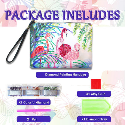 DIY Diamond Painting Wallet Purse Flowers Rhinestone Mosiac Handbag Women Clutch