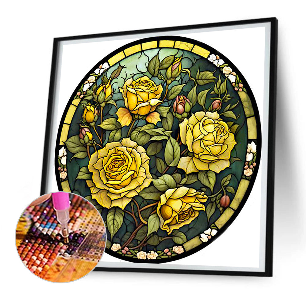 Medal Glass Painting - Full Round Drill Diamond Painting 30*30CM