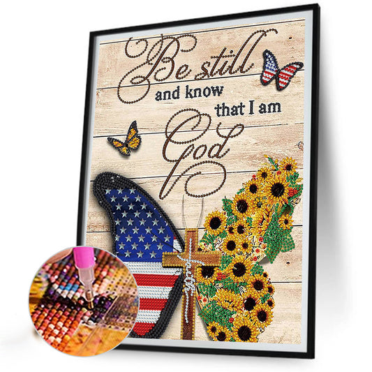 Cross - AB Dril Square Diamond Painting 30*40CM